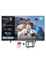 Hisense 58″ A6Q UHD 4K (New 2026) Smart Frameless Vidaa TV – 58A6QKEN