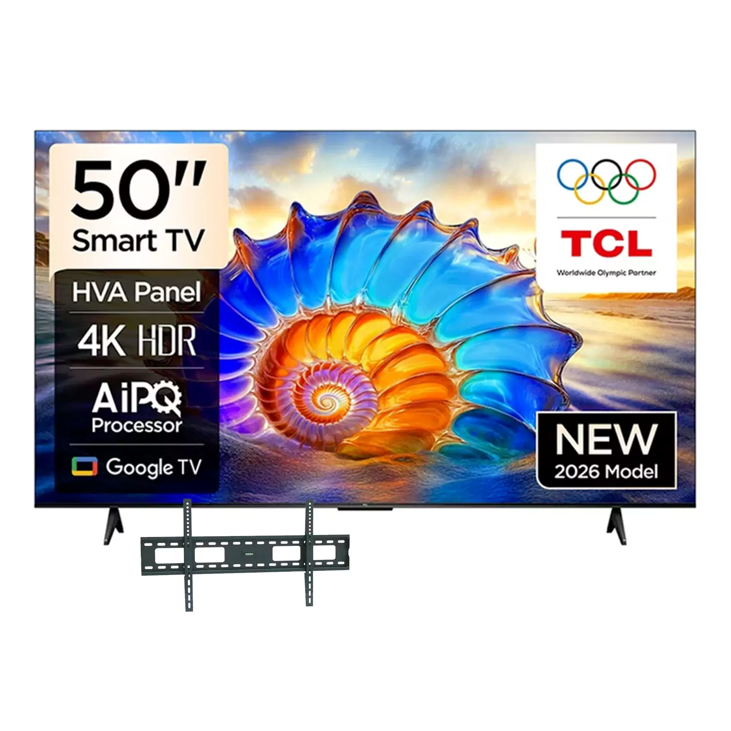 50V6D TCL 50″ 50V6D (New 2026) Google 4k HDR Smart TV - Image 1