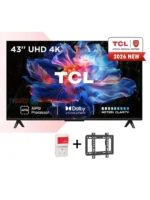 TCL 43″ 43V6D (New 2026) Google 4k HDR Smart TV