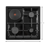 Ramtons 3G+1E 50X50 Silver Cooker - RC/906 - Image 3