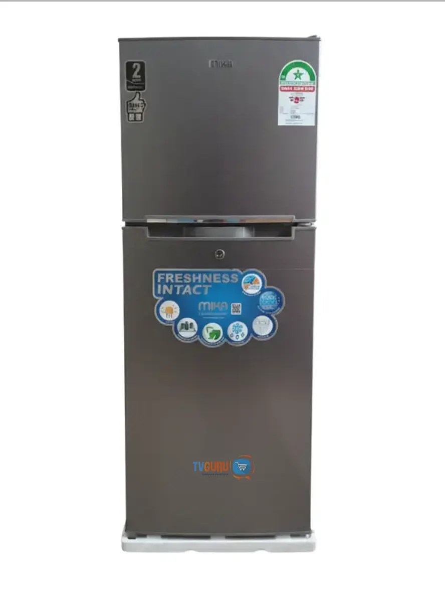 MIka 138Litres Double Door Fridge MRDCD138DS Mika 138L Double Door Fridge with Defrost Function (Dark Silver) - MRDCD138DS - Image 1
