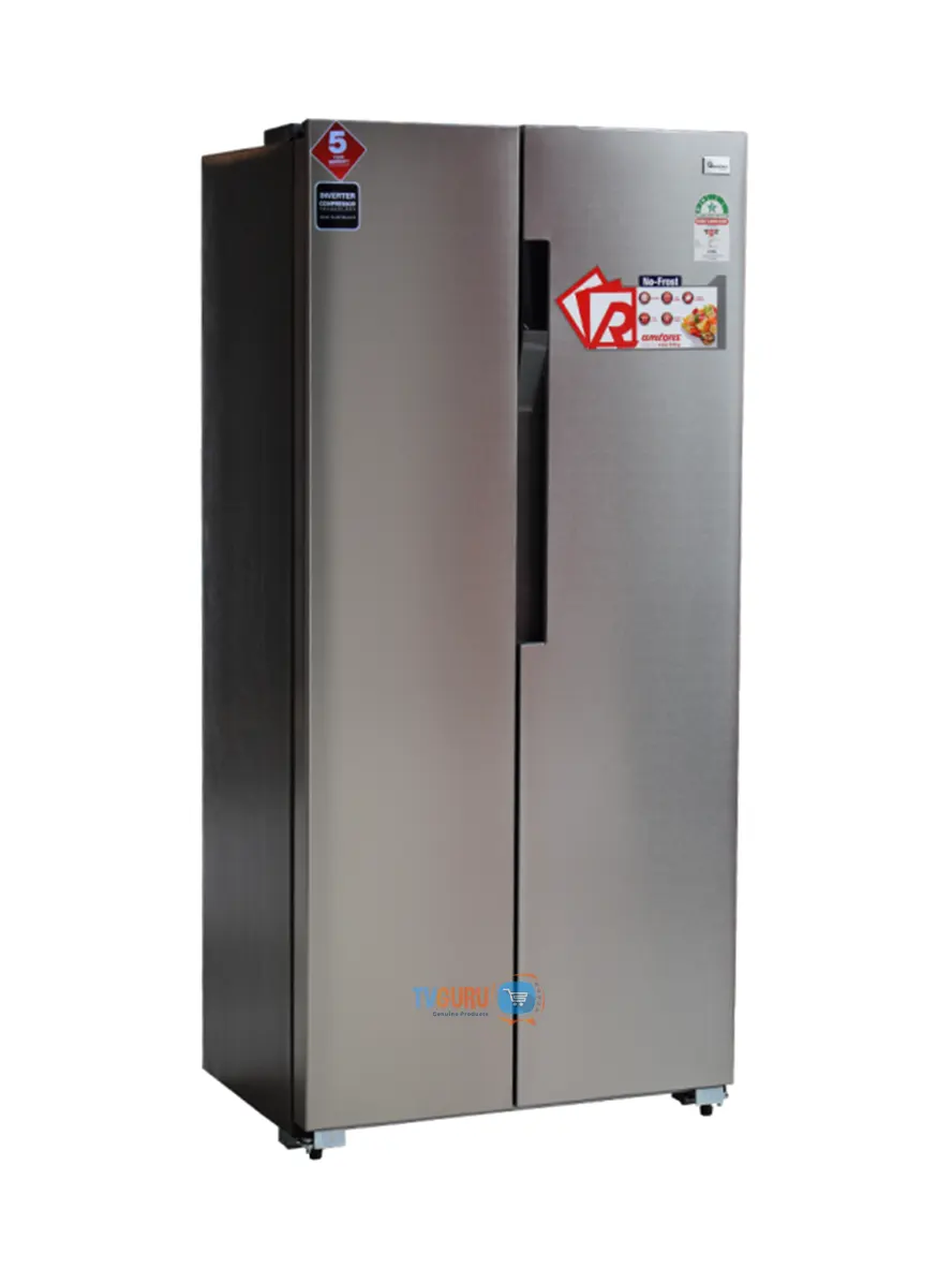 Ramtons 430 Litres RF319 Side by side fridge Ramtons 430L Side By Side No Frost Fridge (Silver)- RF/319 - Image 1