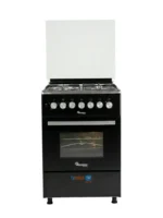 Ramtons 3Gas+1Electric 58X58 Black (Inox Top) Cooker - RC/310