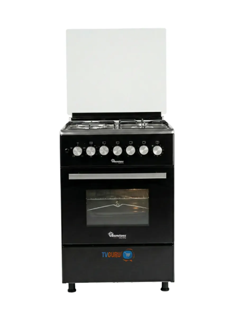 Ramtons RC310 3Gas 1Electric Inox Top Cooker Ramtons 3Gas+1Electric 58X58 Black (Inox Top) Cooker - RC/310 - Image 1