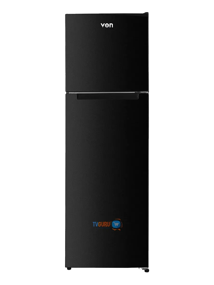 VON 334 Litres Double Door Fridge VRT334NVAK VON 334L Double Door No Frost Inverter Fridge (Dark Inox) - VRT-334NVAK - Image 1