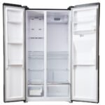 VON 442L Side By Side No-Frost Fridge (VARZ-20NHK) - Black Mirror Glass Finish - Image 2
