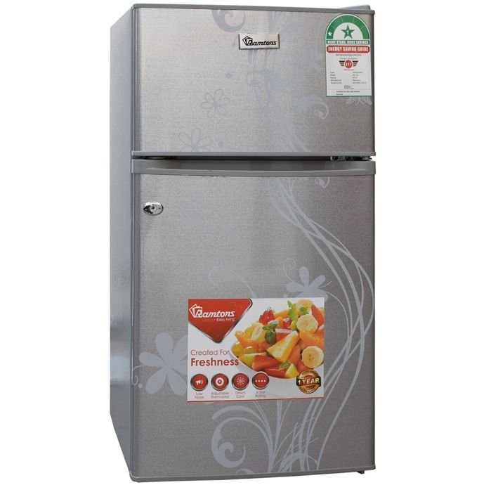 2026/08/1002594037.jpg Ramtons 90 Liters Double Door Direct Cool Fridge, Silver- RF/222 - Image 1
