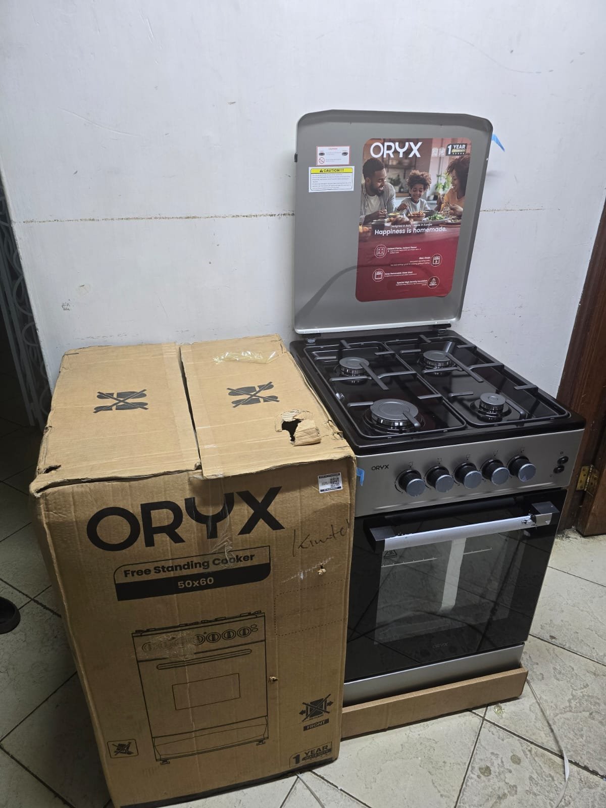 2026/08/1002635703.jpg Mika ORYX 50cm x 60cm Full 4 gas Standing Cooker - Image 1
